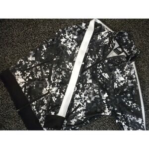 Nike Jacket Mens Small Black Camo Heritage Tribute Full Zip Track AR3198-010